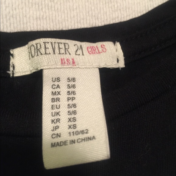 Forever 21 Girls Los Angeles 213 Black, White & Pink Shirt - 5/6 - Picture 3 of 8